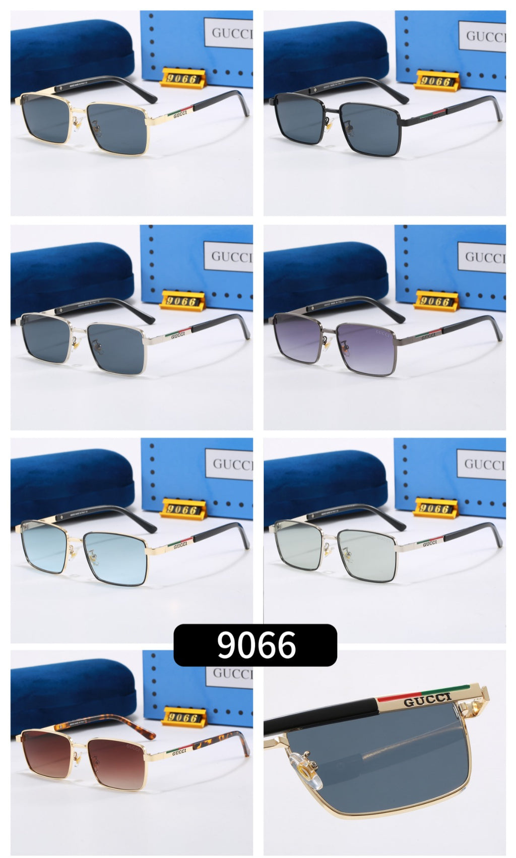 Fashion hot 7 color sunglasses 9066